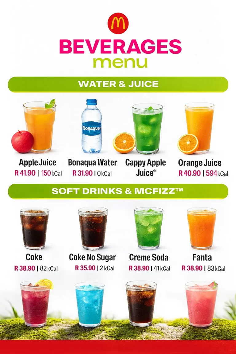 McDonald's Beverage Menu